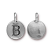 TierraCast Pewter Silver Plated Alphabet Charm, Letter B 
