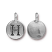 TierraCast Pewter Silver Plated Alphabet Charm, Letter H 