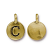 TierraCast Pewter Gold Plated Alphabet Charm, Letter C 