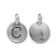 TierraCast Pewter Silver Plated Alphabet Charm, Letter C 