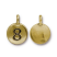 TierraCast Pewter Gold Plated Number Charm, 8 
