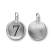 TierraCast Pewter Silver Plated Number Charm, 7 