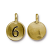 TierraCast Pewter Gold Plated Number Charm, 6 