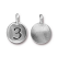 TierraCast Pewter Silver Plated Number Charm, 3