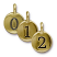 TierraCast Pewter Gold Plated Charm, Full Set of Numbers (10pc) 