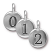 TierraCast Pewter Silver Plated Charm, Full Set of Numbers (10pc) 