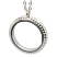 Stainless Steel 316l, Silver Floating Living Locket, w/Crystals 30mm Magnetic Pendant, (& chain) 