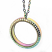 Stainless Steel 316l, Rainbow AB Floating Living Locket, w/Crystals 30mm Magnetic Pendant, (& chain) 