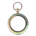 Stainless Steel 316L, Rainbow AB Floating Living Locket, w/Crystals 30mm Magnetic Fob Pendant 