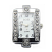 Boer Rectangle Watch Face for Beading Silver Rhinestone Crystals Clear (D01) 