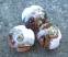 Rose Gold Goldstone Swirl 18mm Lentil Handmade Artisan Glass Lampwork Beads - By the Bead, (Made to Order) 4