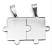 Stainless Steel Jigsaw Puzzle Pieces 38x26mm 16ga Stamping Blank x1 Matching Pair 