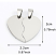 Stainless Steel Heart in Two Half Pieces 22x20mm 16ga Stamping Blank x1 Matching Pair 