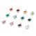 Stainless Steel Birthstone Cup Crystal Charms - 6mm, Full 12pc Set. Angle