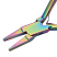 Beadsmith Pliers, Chroma Rainbow Titanium Flat Nose Plier UK 3