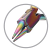 Beadsmith Pliers, Chroma Rainbow Titanium Round Nose Plier UK 1