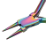 Beadsmith Pliers, Chroma Rainbow Titanium Round Nose Plier UK 3