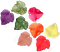Lucite Leaves 24x22.5x3mm Maple / Vine Leaf Frosted Bead 15.5g Choose Colours mixa