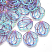 Stainless Steel Rainbow Filigree Lotus Flower Drop Charm Pendant 20x18x0.3mm bundle