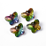 Faceted Austrian Crystal Glass Butterly Charm 12x15x7mm, Vitrail Silver Foil Backed, x pc