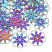 Stainless Steel Rainbow Filigree Flower Pendant 33x33x0.3mm x1pc b