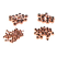 Copper Crimp Round Beads Assort Size 0.74mm 1.28mm 1.5mm 1.8mm, 600 approx Basic Elements by Beadsmith 1