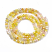 Imperial Glass Faceted Rondelle Micro Spacer Beads 3x2.5mm Lemonade Mix AB x180pc approx