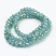 Imperial Glass Faceted Rondelle Spacer Beads 6x4.5mm Medium Turquoise Jade AB x90pc approx