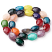 Glass Beads, Faceted Oval, 16x12x7.5mm, Pearl Lustre Mix, 24pc