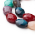 Glass Beads, Faceted Oval, 16x12x7.5mm, Pearl Lustre Mix, 24pc b