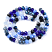Imperial Glass Faceted Rondelle Spacer Beads 6x4.5mm Blues Mix AB x90pc appro