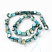 Sea Shell Squared Chip Beach Beads, 16 inch strand, Blue - a