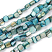 Sea Shell Squared Chip Beach Beads, 16 inch strand, Blue - b
