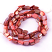 Squared Chip Beach Beads, 16 inch strand, Raspberry