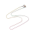 Rainbow Stainless Steel Serpentine Chain (0.8x0.4mm Link) Necklace 15.75 inch (40cm) x1 b