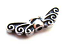 Silver tone Pewter Fairy Wing Bead