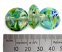 Water Ripple Faceted Tab 18mm ~ Ian Williams Handmade Artisan Glass Lampwork Beads ~ By the Bead 
