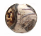 Aged Ivory 1 3/8" - 37mm ~ KGBeads Handmade Artisan Glass Lampwork Pendant Bead 