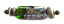 Green Envy 1.5" - 38mm - Ian Williams Handmade Artisan Glass Lampwork Pendant Bead with spacers 