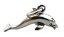 Sterling Silver 21x10mm Dolphin Charm x1 