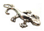 Sterling Silver 22x12mm Gecko Lizard Charm x1 