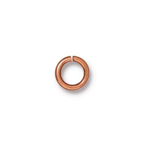 TierraCast Findings - Jumpring Round 7.5mm (5.2mm id) 16ga Copper Plated x10