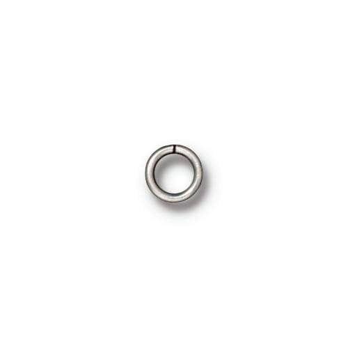 TierraCast Findings - Jumpring Round 4mm id (5.5mm od) 20ga Rhodium Plated x10