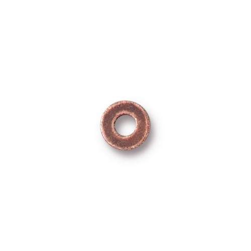 Tierracast 6.35mm Brass Micro Washer Antiqued Copper Plated x10 