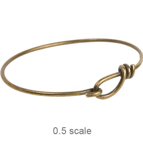 TierraCast Wire Bracelet (wrapped Loop) Brass Oxide x1