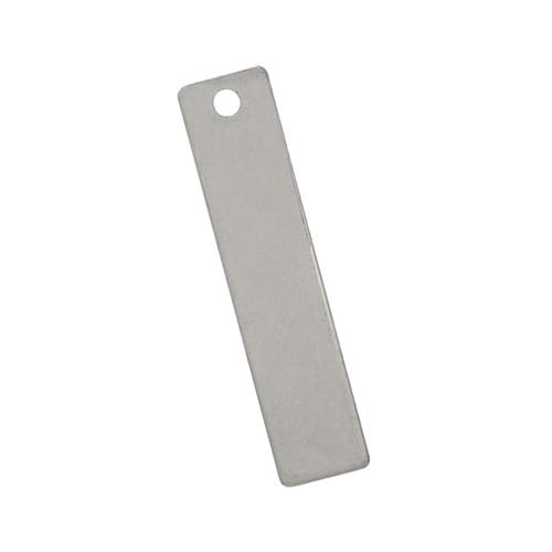 Stainless Steel Rectangle Tag 40x9mm 19g Stamping Blank x1
