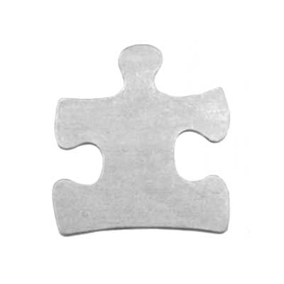 Nickel Silver Autism Puzzle Piece 25x23mm 24g Stamping Blank x1