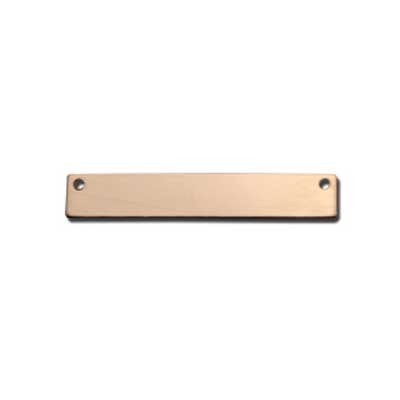Rose Gold Filled Rectangle Name Tag 30.7x5.2mm 24g Stamping Blank x1