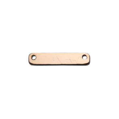 Rose Gold Filled Rectangle Name Tag 16x3.1mm 24g Stamping Blank x1