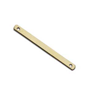 Gold Filled Rectangle 2-Hole Bar Link 25.7x2.2mm 22g Blank x1
